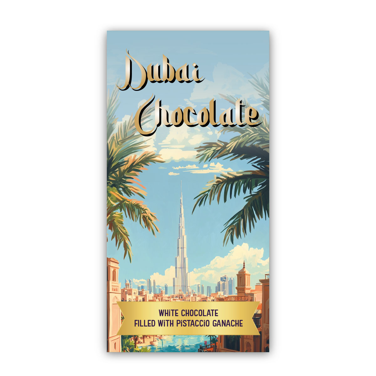 Dubajska czekolada z pistacjami biała – Dubai Chocolate